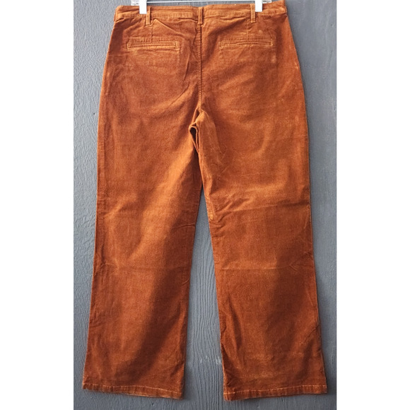 Women's size 14 Brown Corduroy Wide Leg Fall Pants by ModCloth - Picture 2 of 12